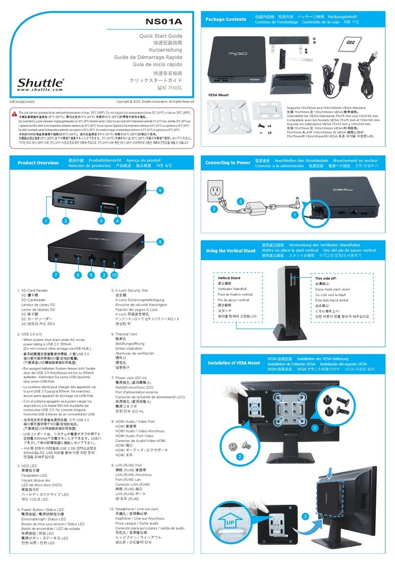 Shuttle NS01A User manual