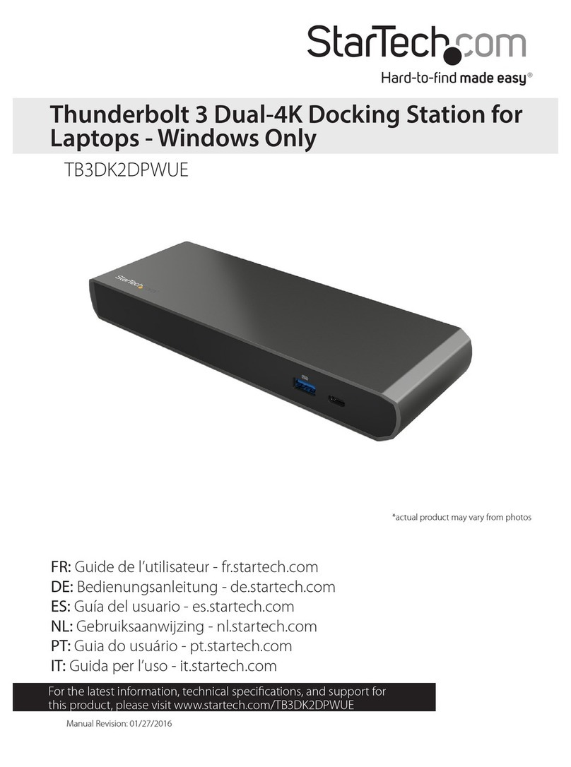 StarTech.com TB3DK2DPWUE User manual StarTech.com TB3DK2DPWUE User manual