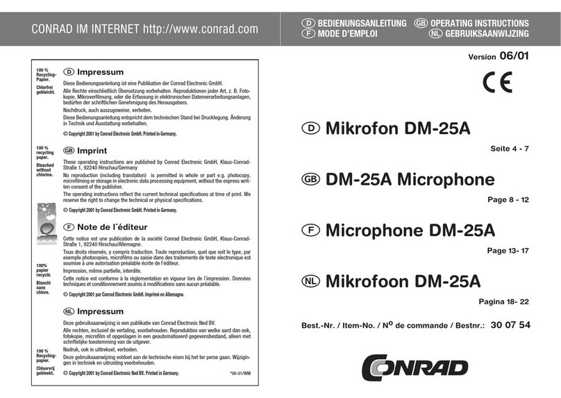 Conrad DM-25A operating instructions