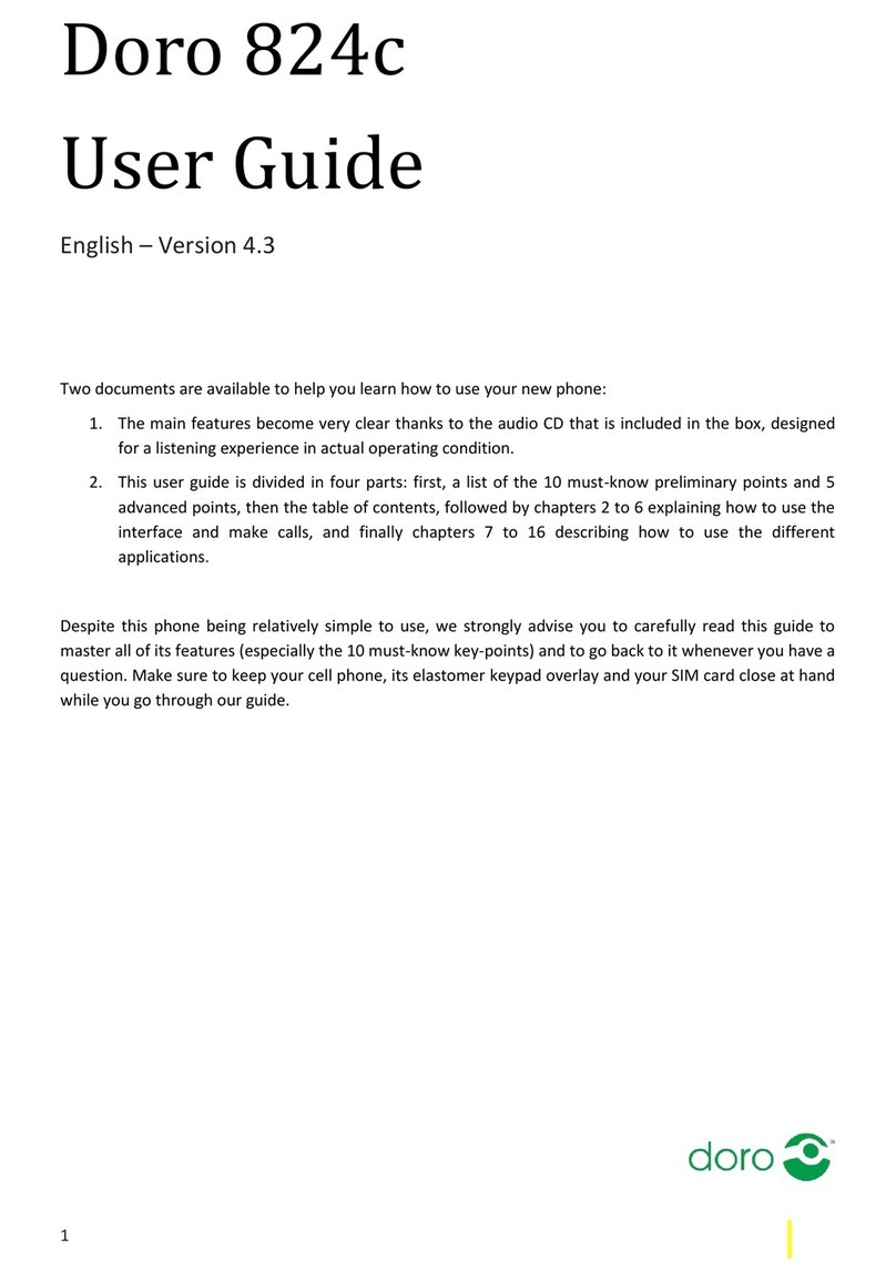 Doro 824c user guide