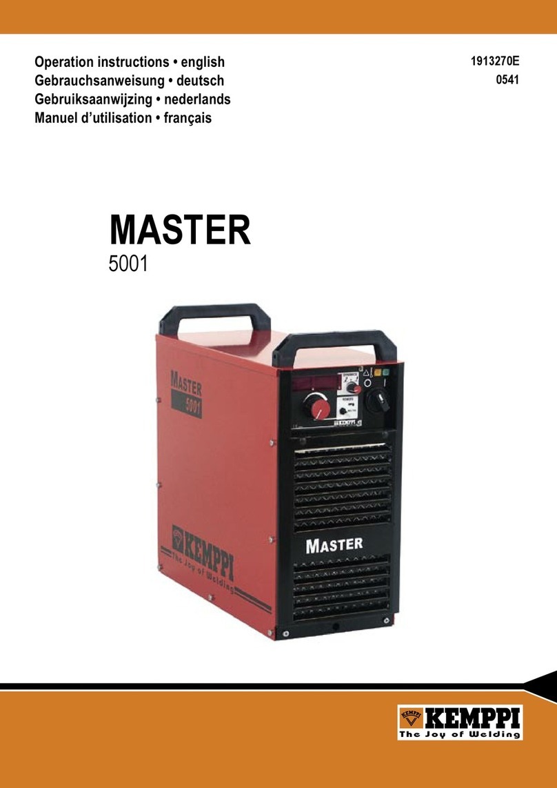 Kemppi master 5001 User manual