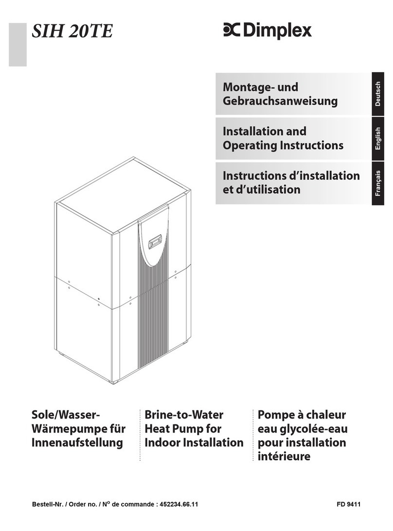 Dimplex SIH 20TE Installation and operating instructions Dimplex SIH 20TE Installation and operating instructions