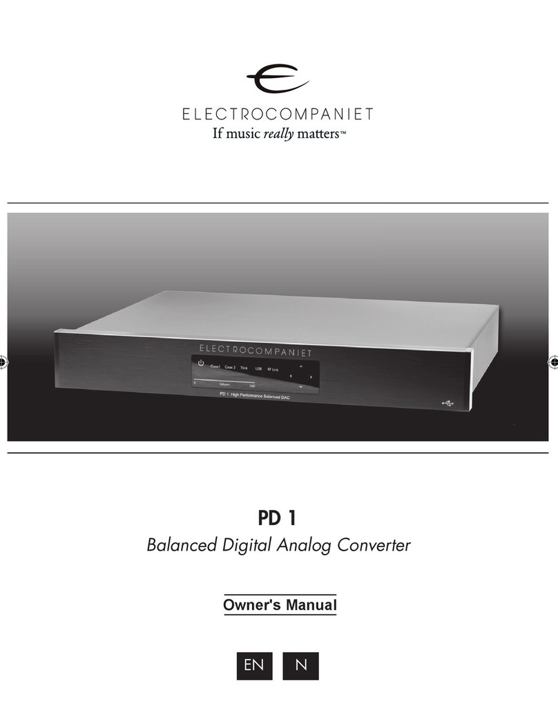 ELECTROCOMPANIET PD1 owner's manual