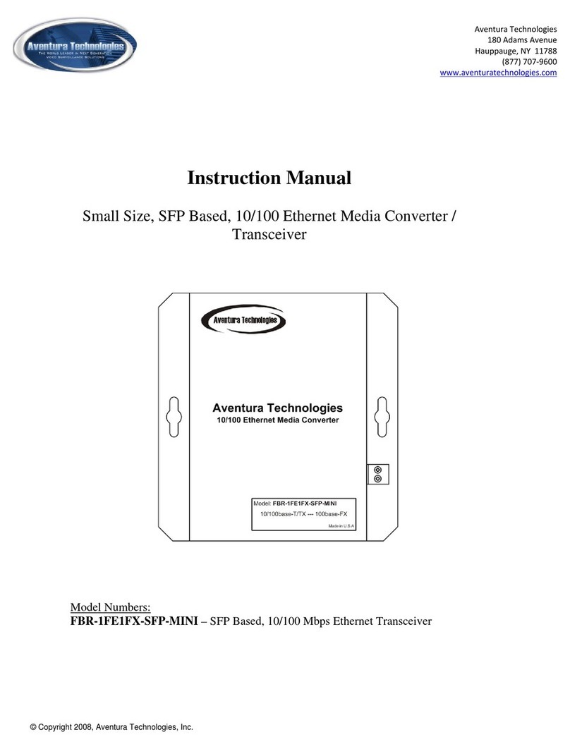 Aventura FBR-1FE1FX-SFP-MINI instruction manual