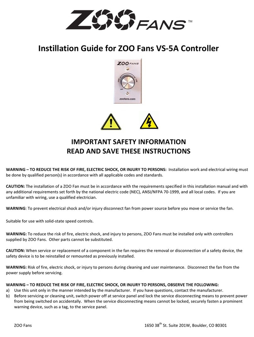 Zoo Fans VS-5A installation guide