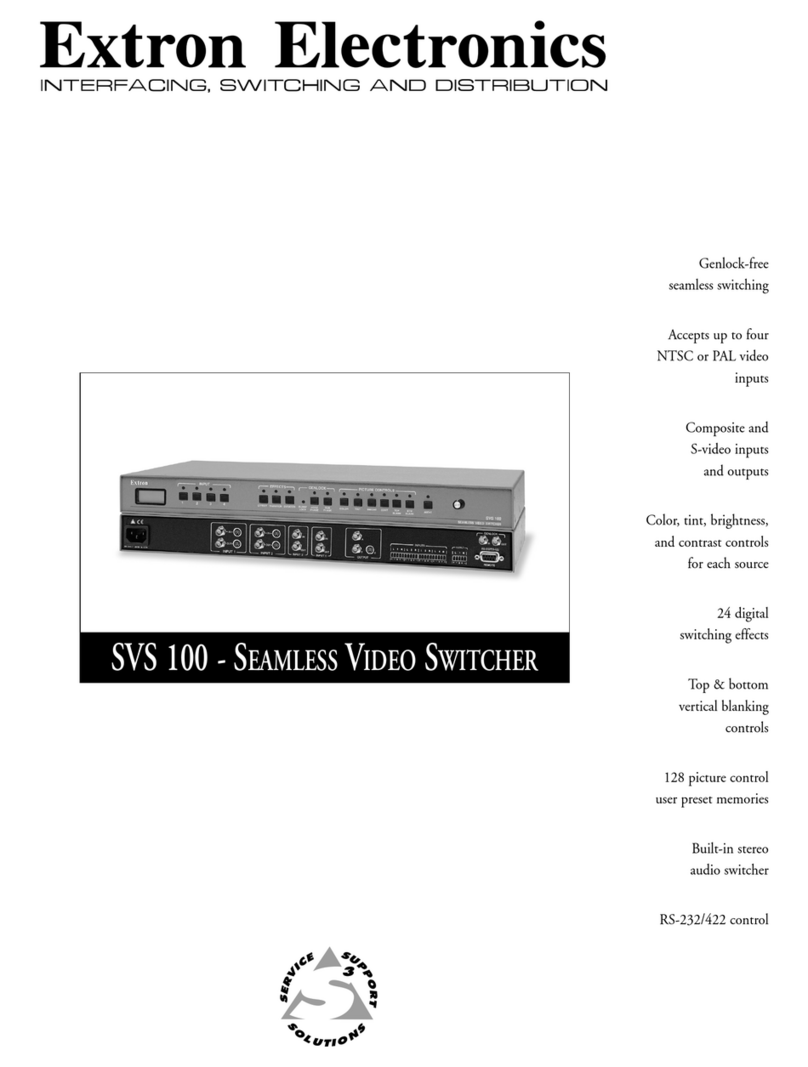 Extron electronics SVS 100 User manual