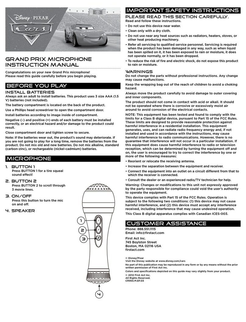 First Act grand prix instruction manual