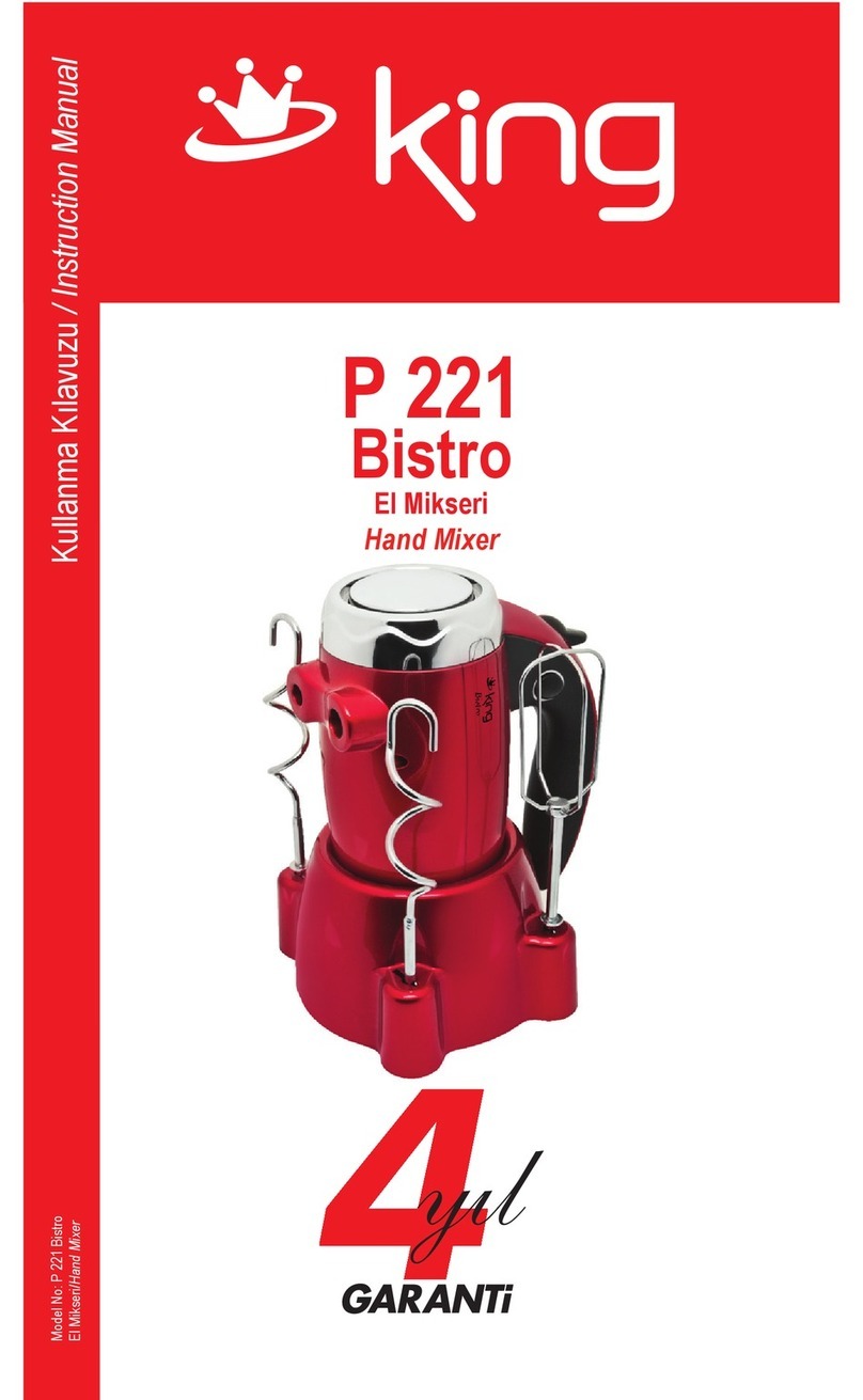 KING P 221 Bistro instruction manual
