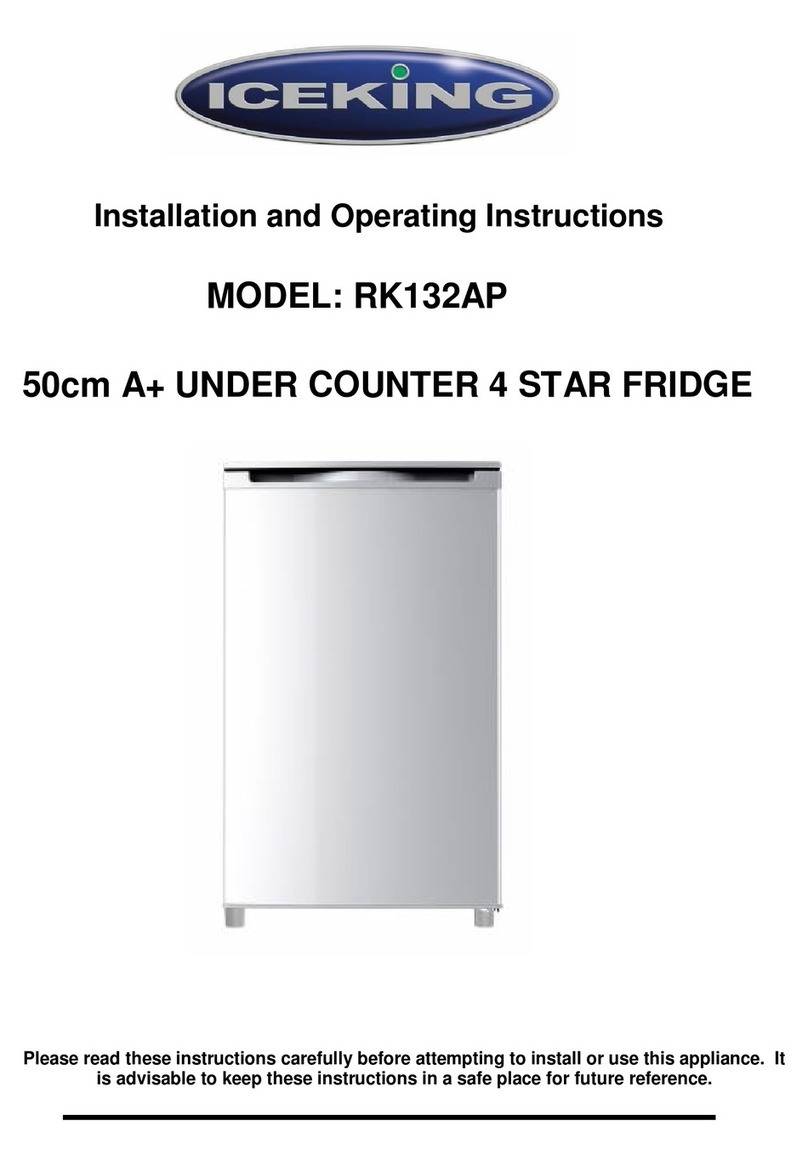 Ice King RK132AP Installation and operating instructions