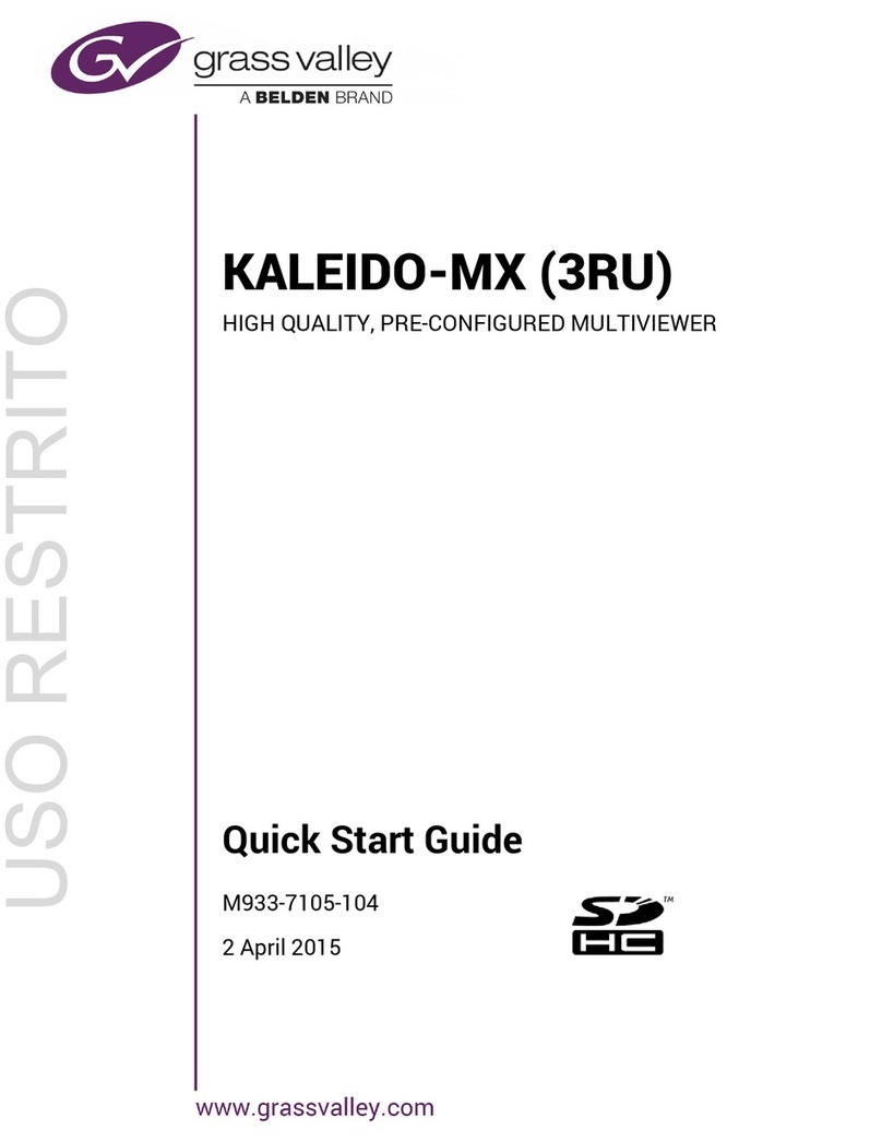 GRASS VALLEY KALEIDO-MX 3RU quick start guide