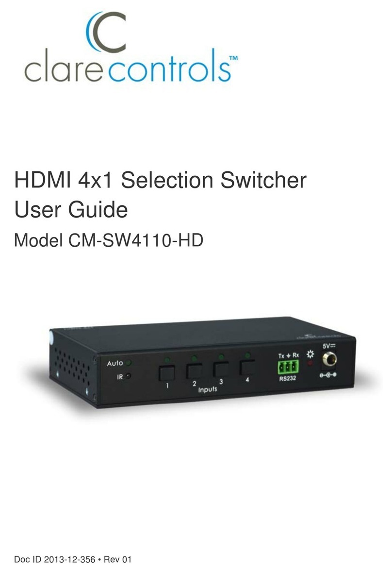 Clare Controls CM-SW4110-HD user guide