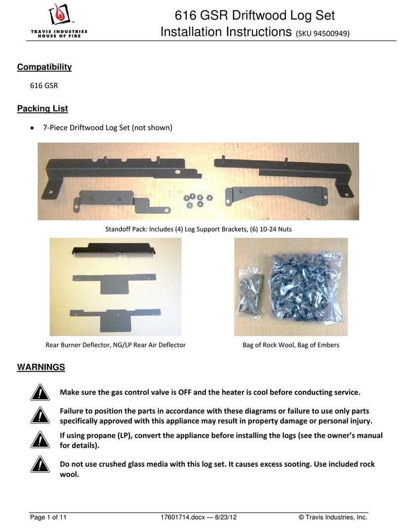 Travis Industries 616 GSR installation instructions