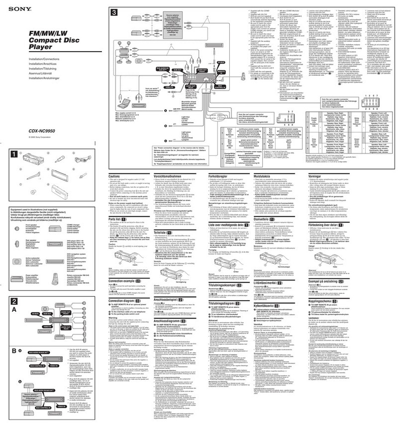 Sony CDX-NC9950 User manual Sony CDX-NC9950 User manual