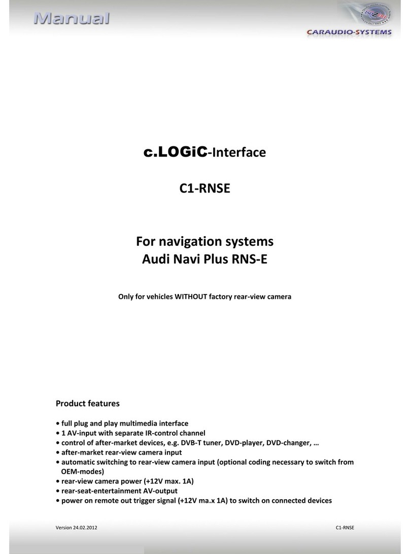 Caraudio-Systems c.LOGiC C1-RNSE User manual