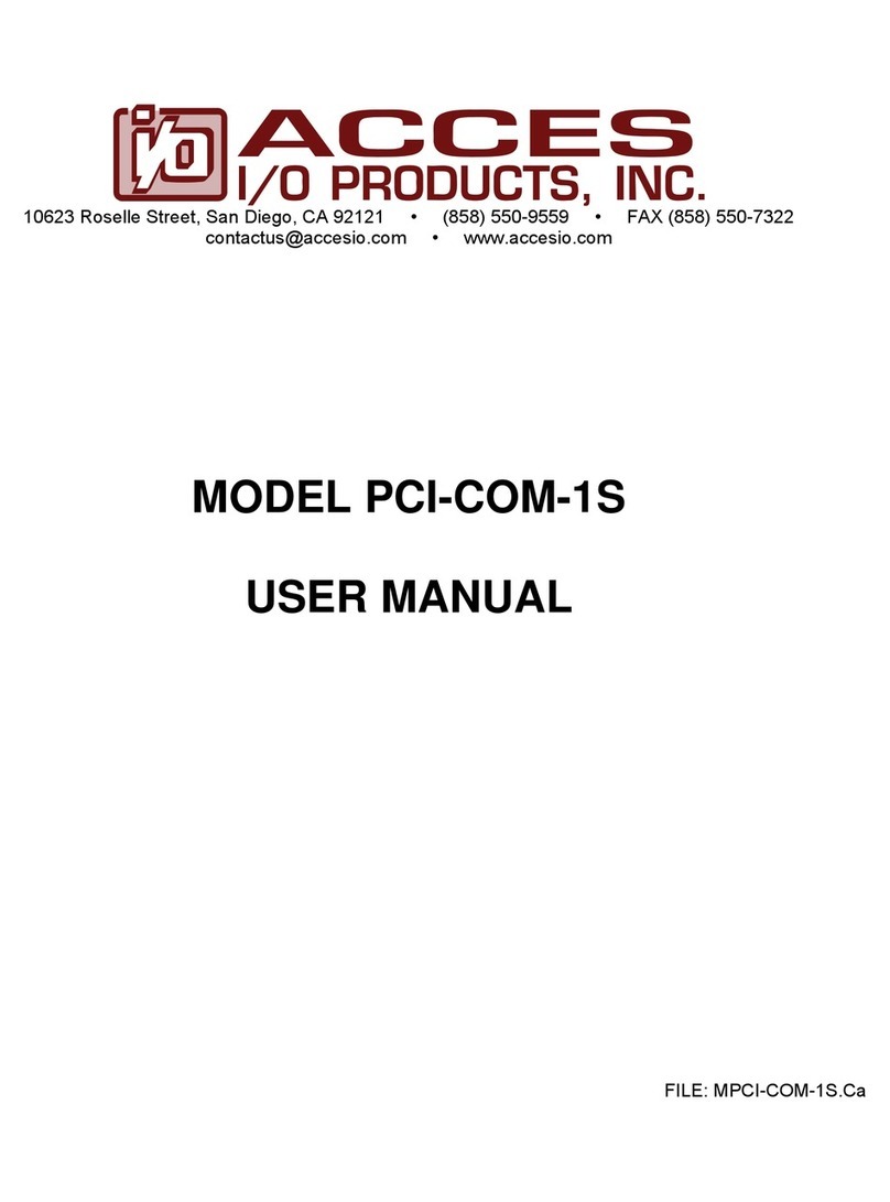 Acces PCI-COM-1S User manual