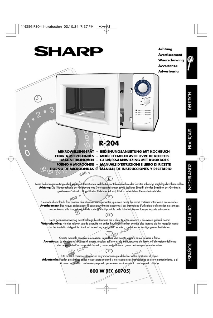 Sharp R-204 User manual