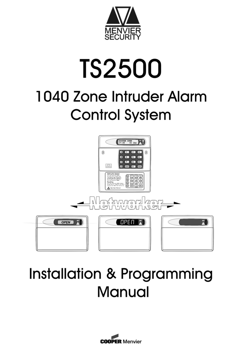 Menvier Security TS2500 Installation & programming manual