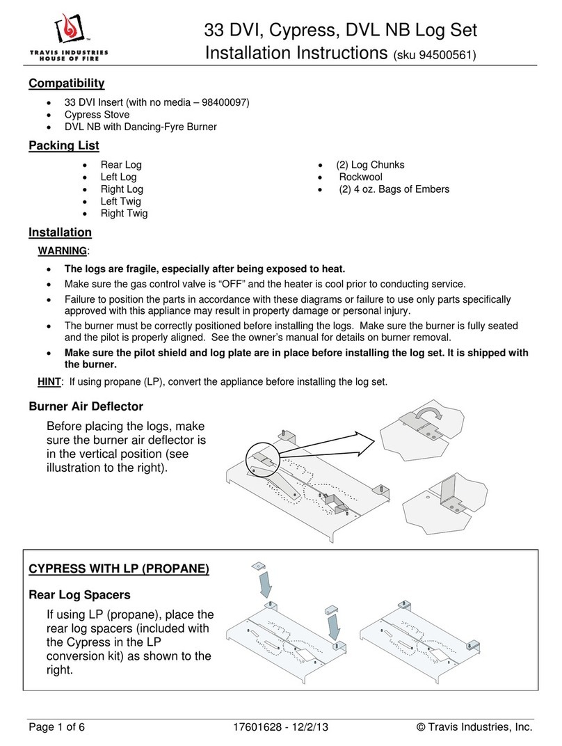 Travis Industries 33 DVI Cypress User manual
