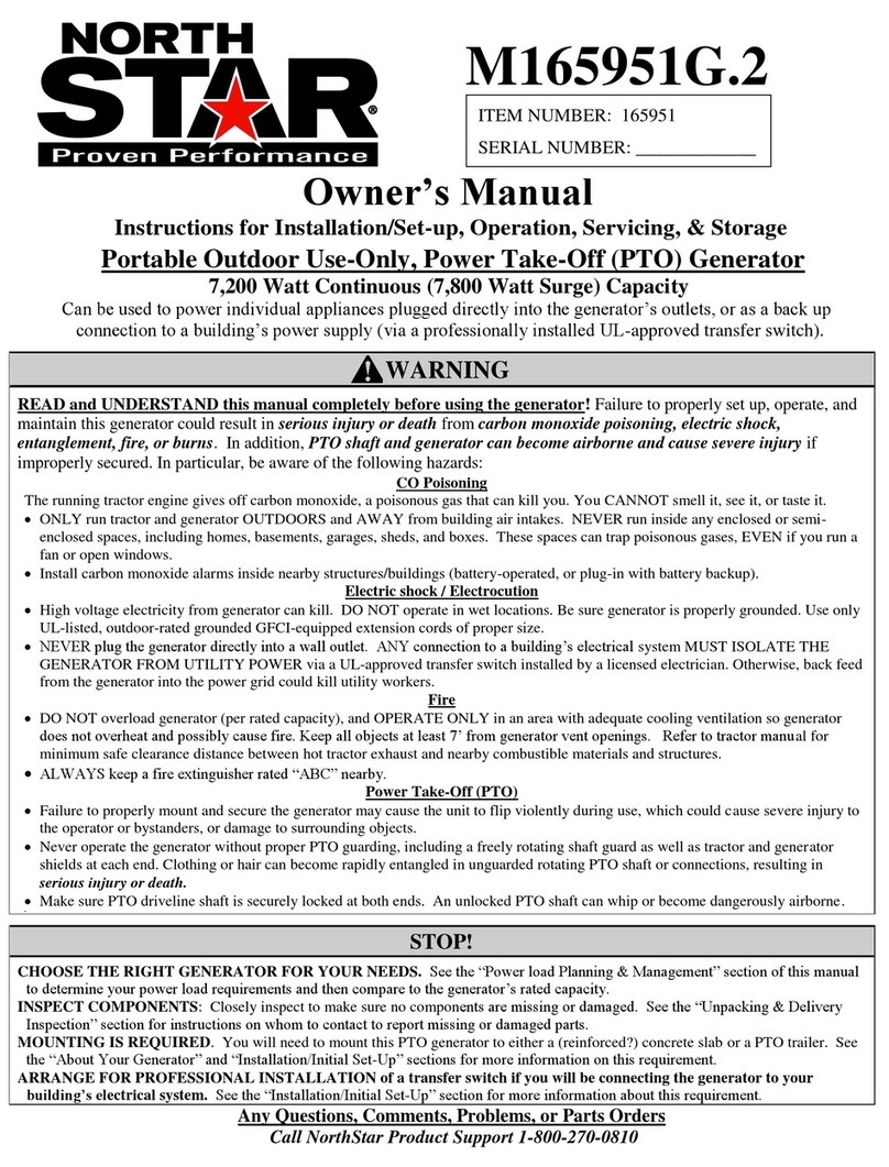 NorthStar 165951 owner's manual