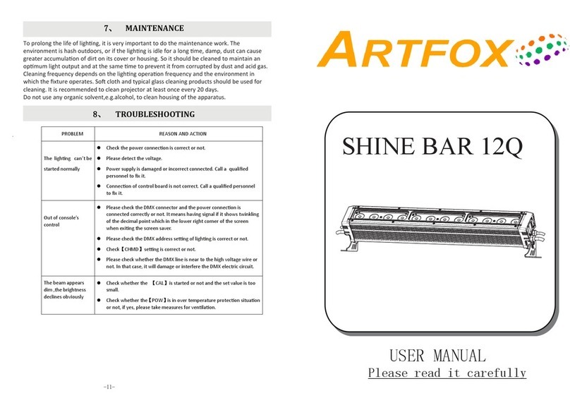 ArtFox SHINE BAR 12Q user manual