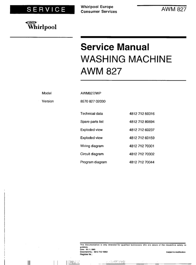 Whirlpool AWM 827 User manual