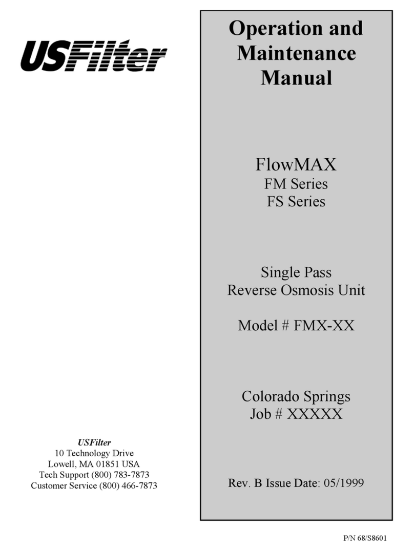 USFilter FlowMAX FM Series Operation and maintenance manual USFilter FlowMAX FM Series Operation and maintenance manual