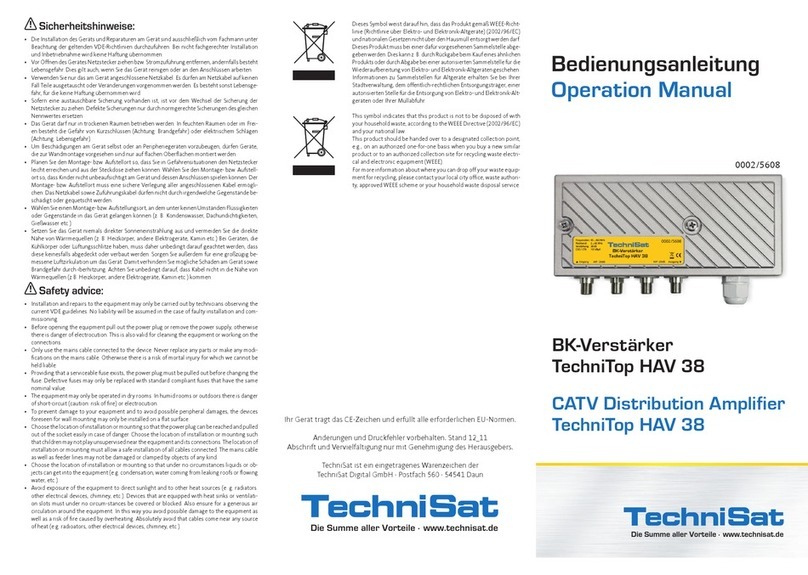 TechniSat TechniTop HAV 38 User manual