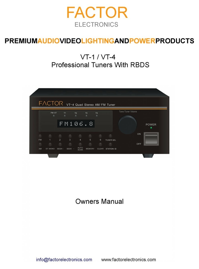 Factor Electronics VT-1 owner's manual