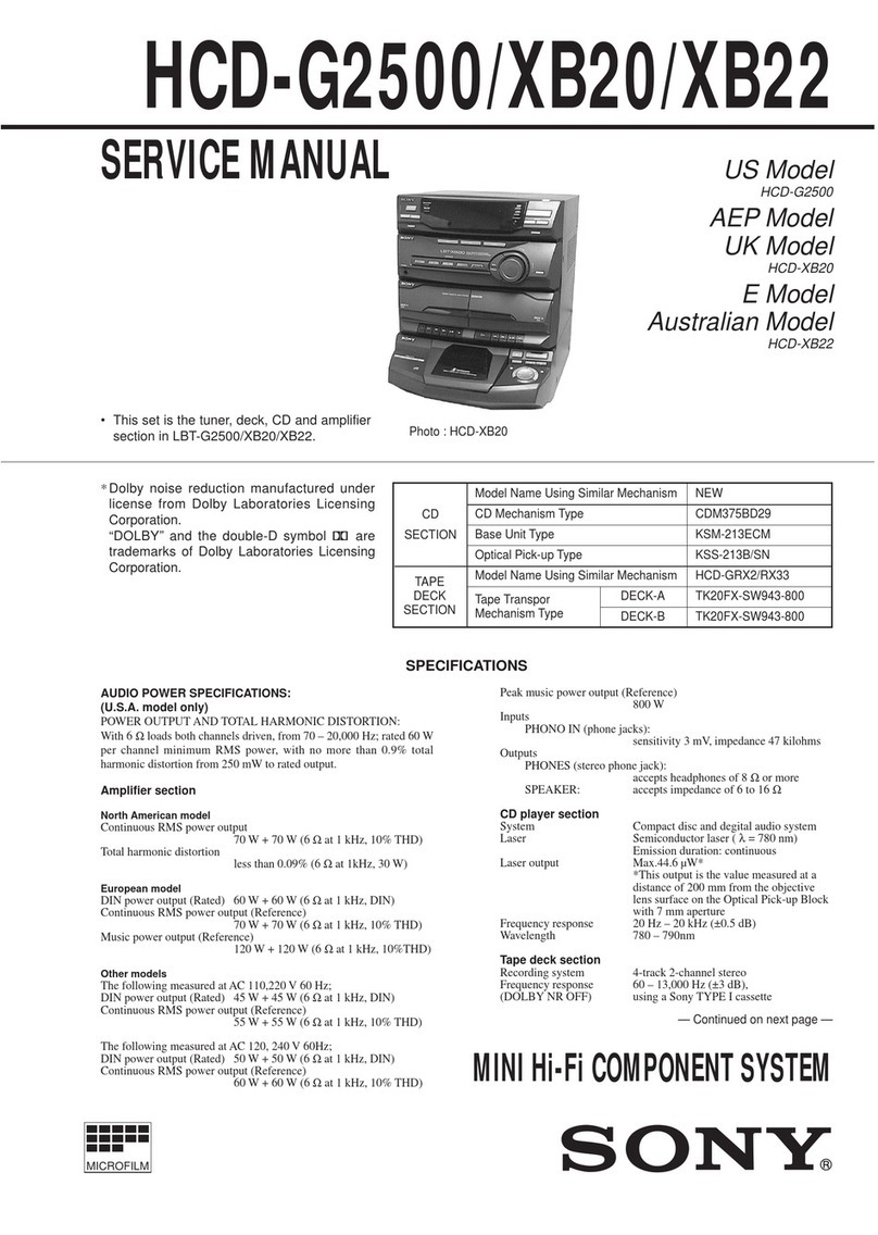 Sony HCD-G2500 User manual