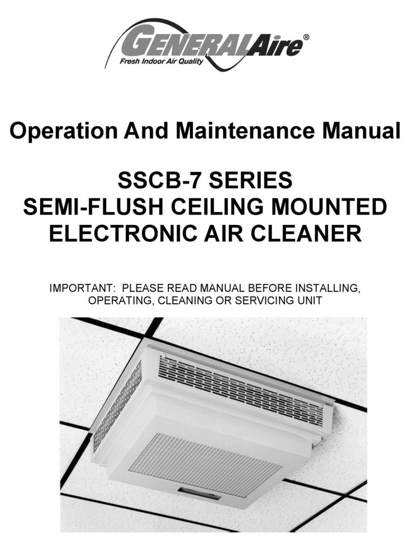GeneralAire SSCB-7 SERIES User manual