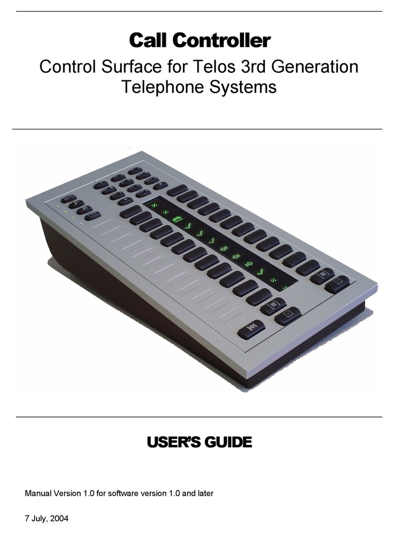 Telos Call Controller User manual