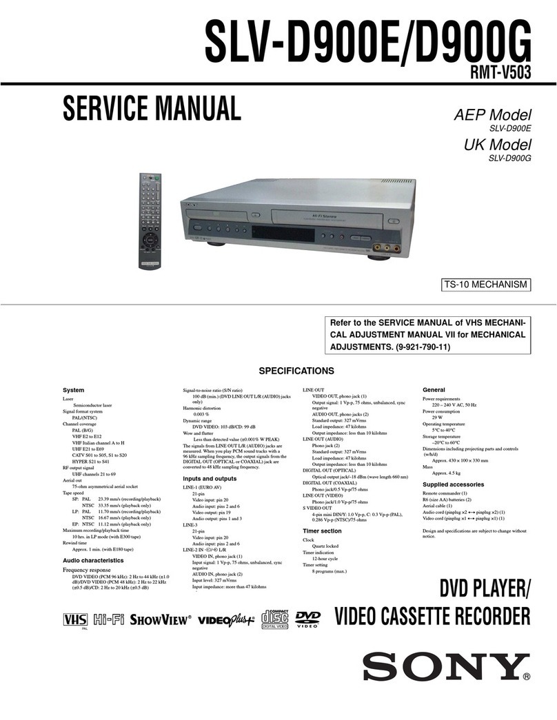 Sony SLV-D900E Service manual