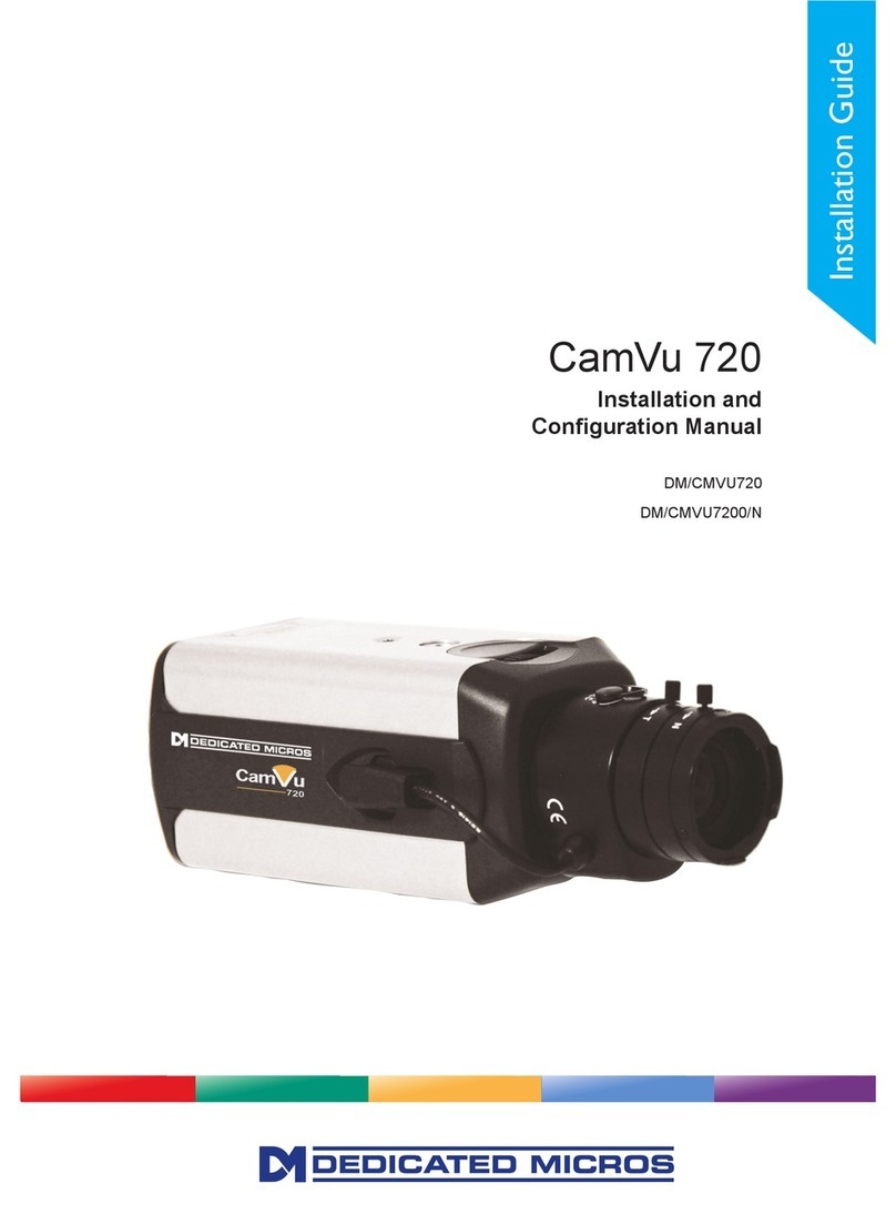 Dedicated Micros CamVu 720 Installation and configuration manual