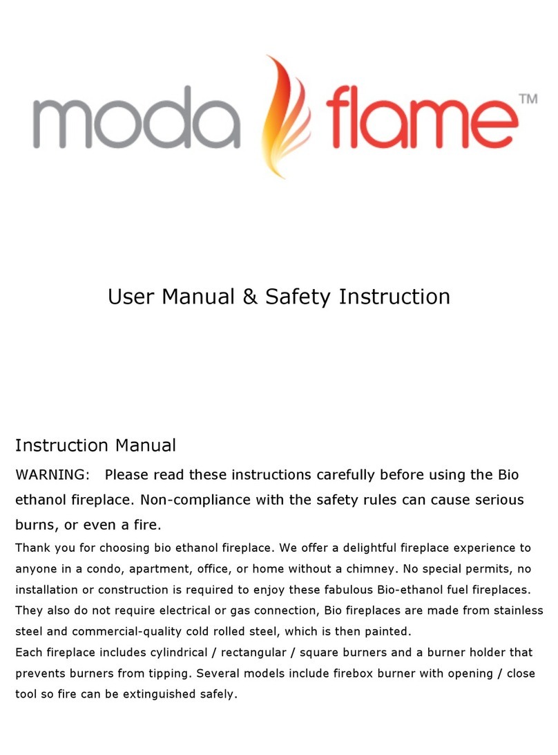 ModaFlame GF101694 User manual and safety instruction