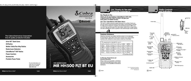 Cobra Marine MR HH500 FLT BT EU owner's manual