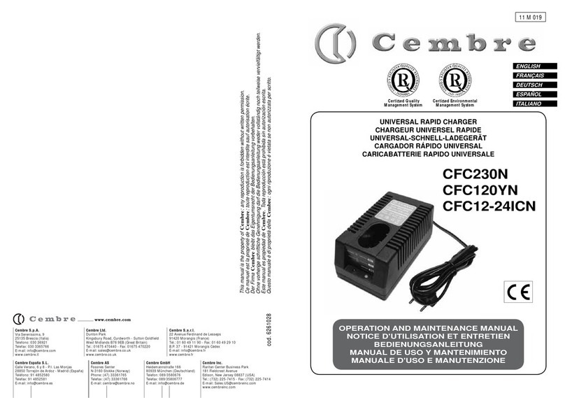 Cembre CFC230N Operation and maintenance manual