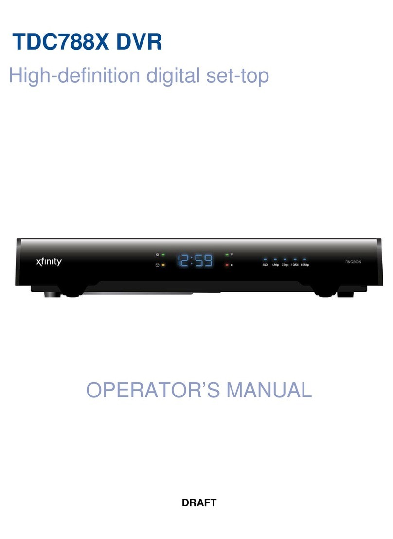 Comcast XFINITY TDC788X Operator's manual