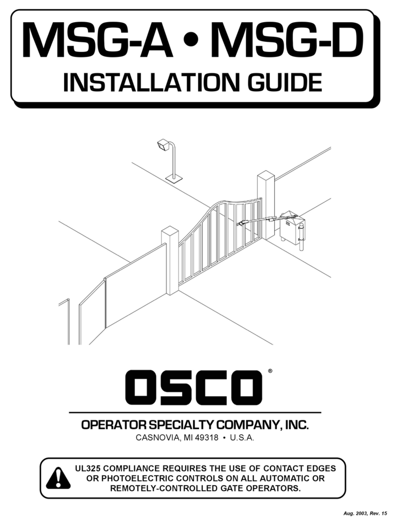 OSCO MSG-A installation guide