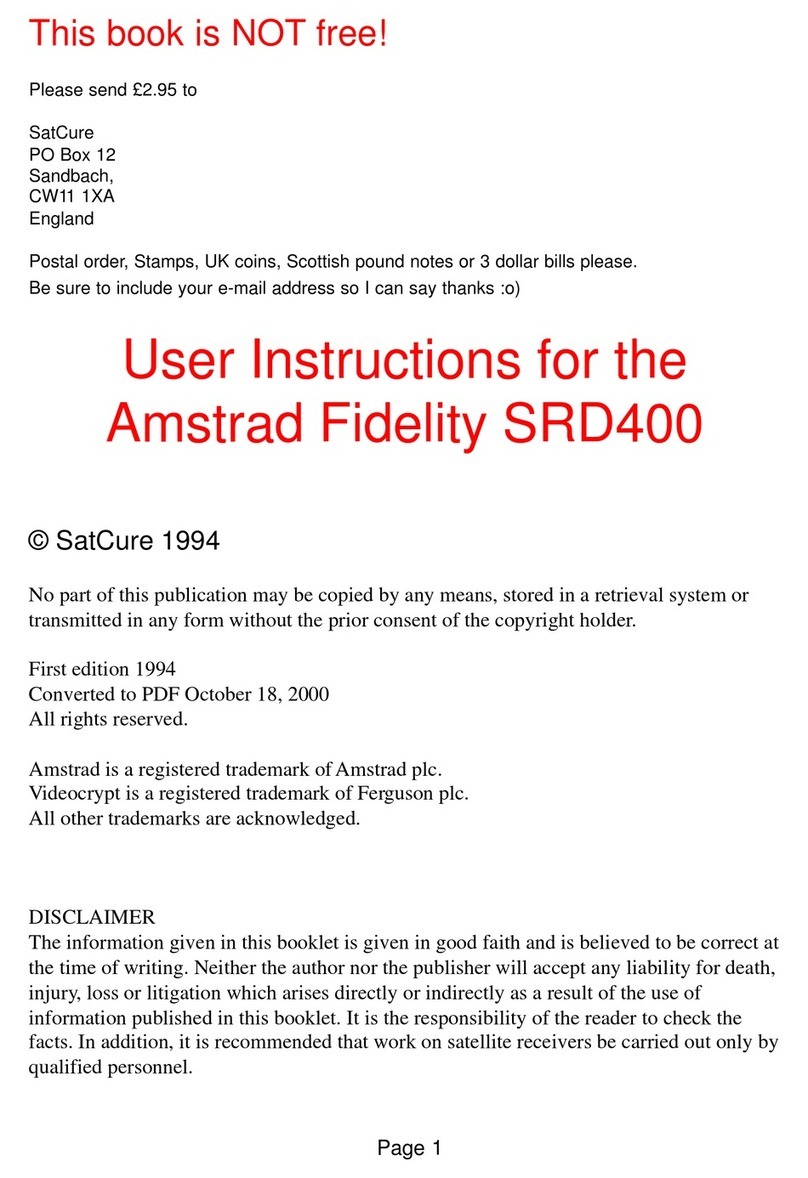 AMSTRAD fidelity SRD400 User instructions