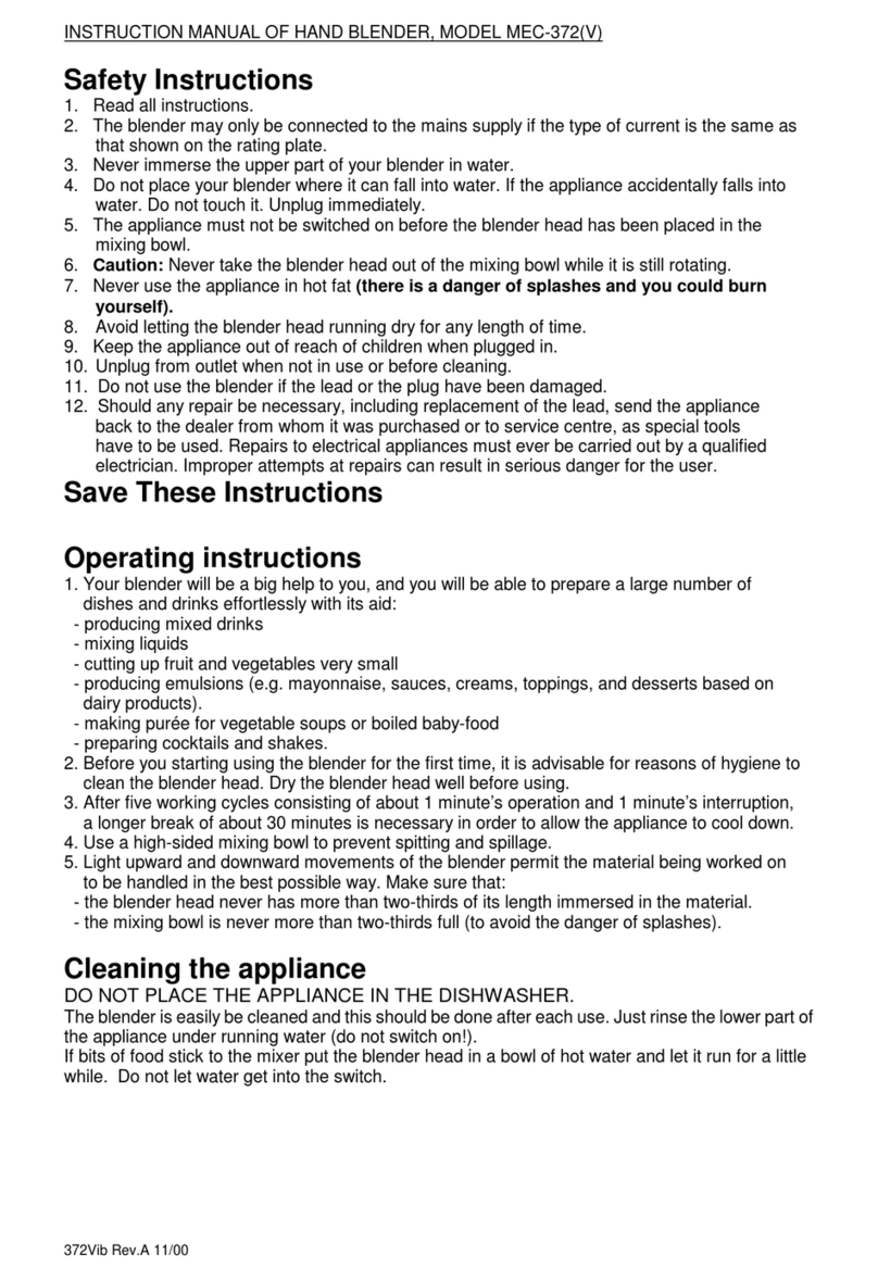 Motor MEC-372 instruction manual