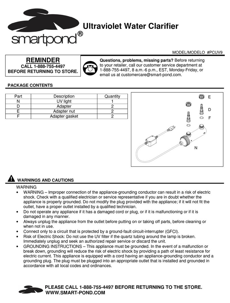 Smartpond PCUV9 User manual