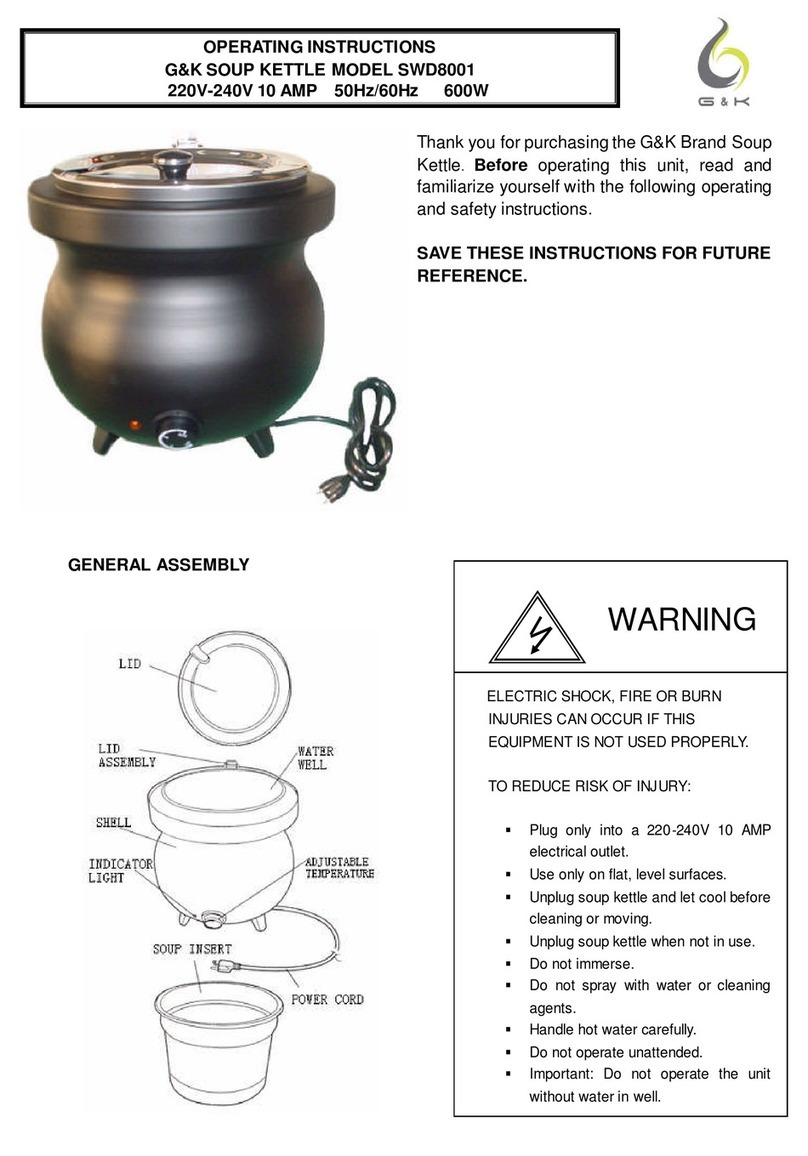 G&K SWD8001 operating instructions