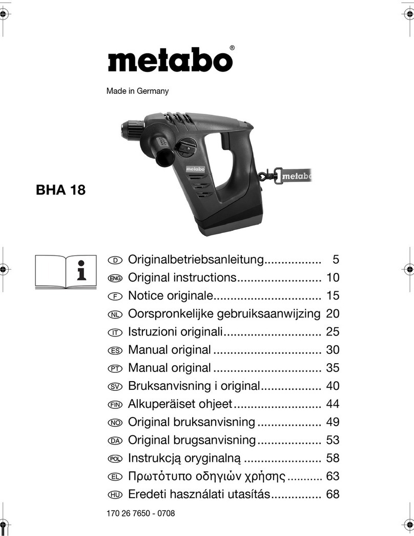 Metabo BHA 18 Original instructions