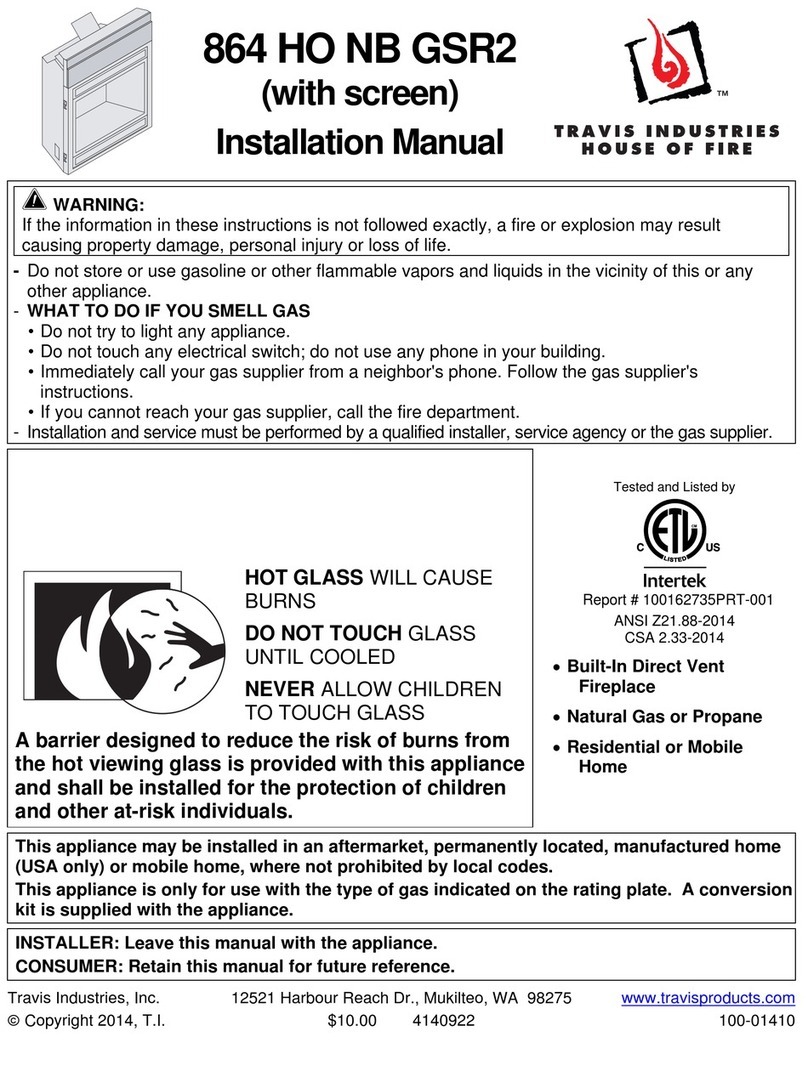 Travis Industries 864 HO NB GSR2 User manual