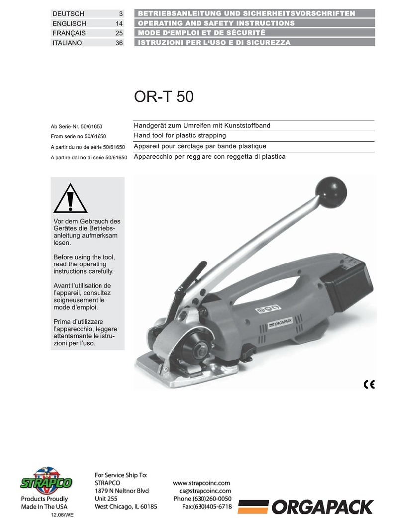 Orgapack OR-T 50 Operating and safety instructions