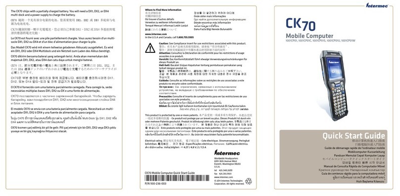 Intermec CK70 RFID quick start guide