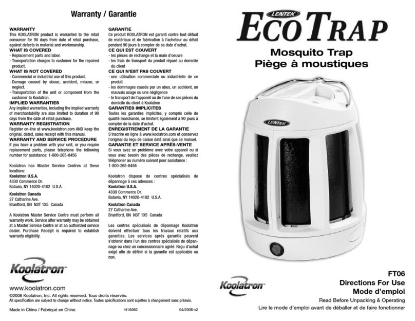 Koolatron Eco-Trap FT06 Manual
