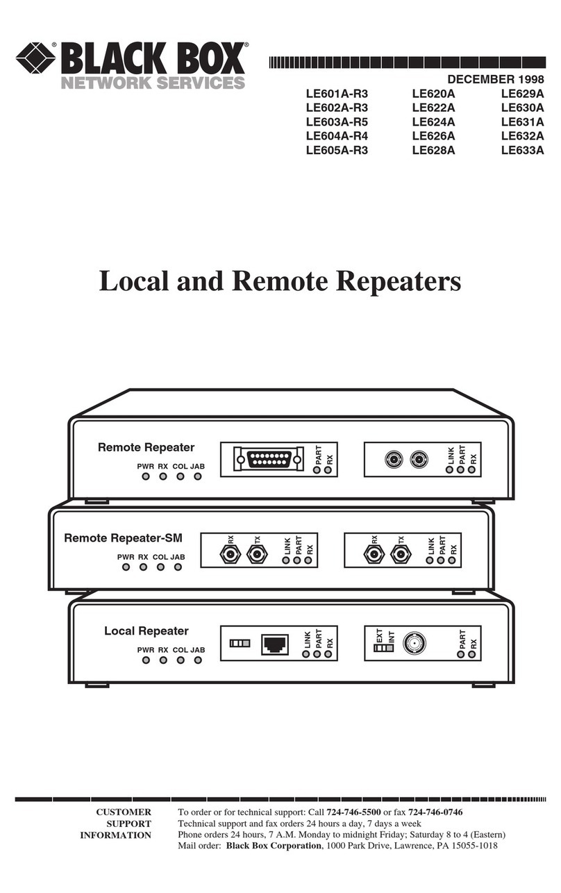Black Box LE601A-R3 user manual