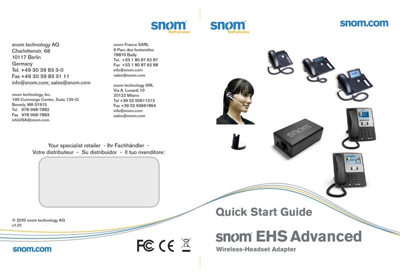 Snom EHS Advanced User manual