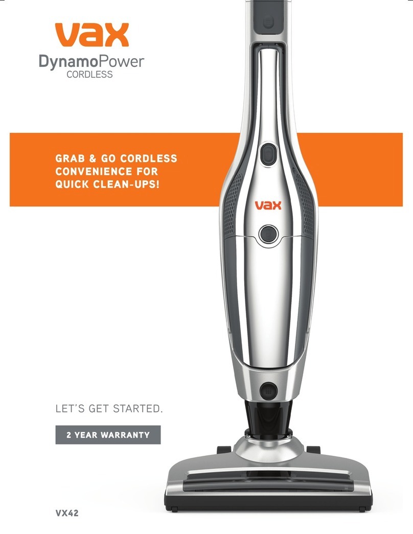 Vax VX42 User manual Vax VX42 User manual